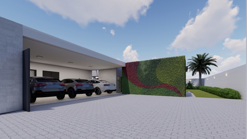 Plantas de casas com garagem para 3 carros